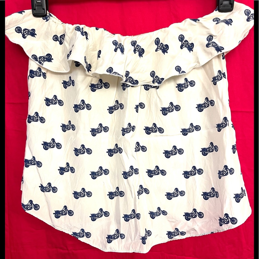 Amanda uprichard silk blouse motorcycle